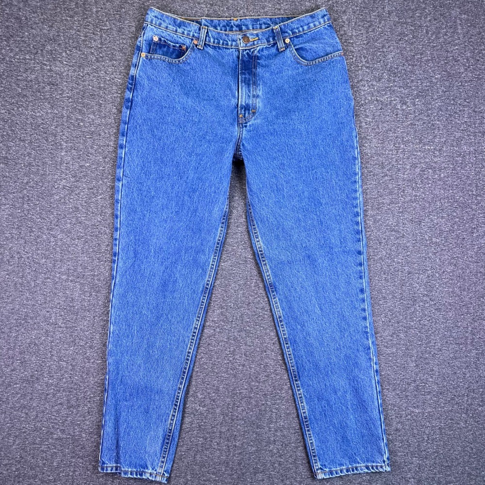 VTG 90s Jordache Jeans Womens 17/18 Straight Leg Tapered High-Rise Med‎ Wash W34